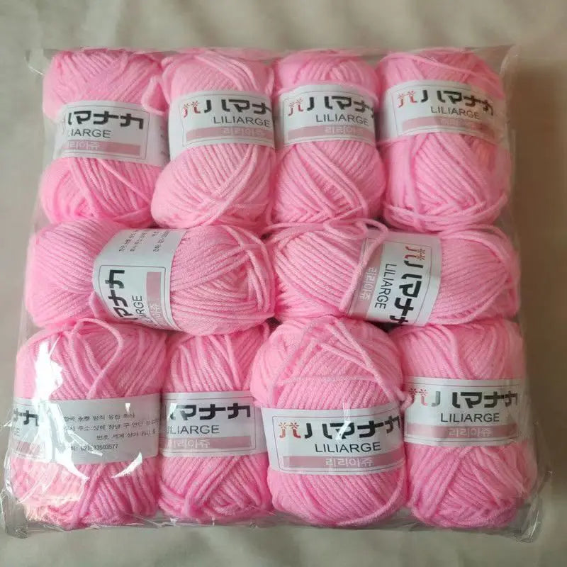 Soft Milk Cotton Knitting Yarn Set Multi Color Handmade Knitting Cotton Yarn For DIY Crochet Scarf Sweater Hat Doll Craft