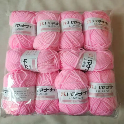 Soft Milk Cotton Knitting Yarn Set Multi Color Handmade Knitting Cotton Yarn For DIY Crochet Scarf Sweater Hat Doll Craft