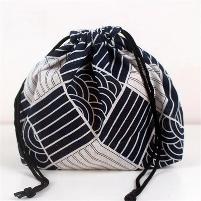 Lunch Bag Cat Polar Bear Lunch Box Drawstring Picnic Tote Eco Japanese Style Small Handbag Dinner Container Food Storage Bags