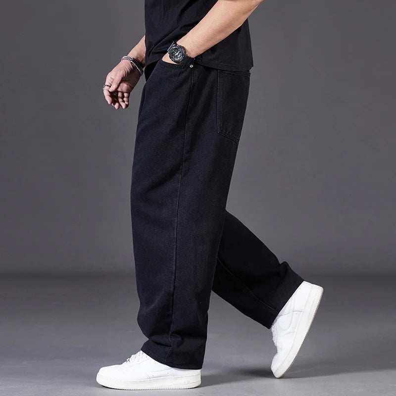 Big Size Jeans Men Large Size Jumbo Long Loose Pants Plus Size Loose Jeans Men