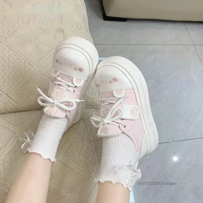 Cute Cozy Otaku Style Y2k Soft Girl Board Shoes Lolita Daily Fashion Trend JK Shoes Japanese Style Harajuku Sweet Casual Shoes