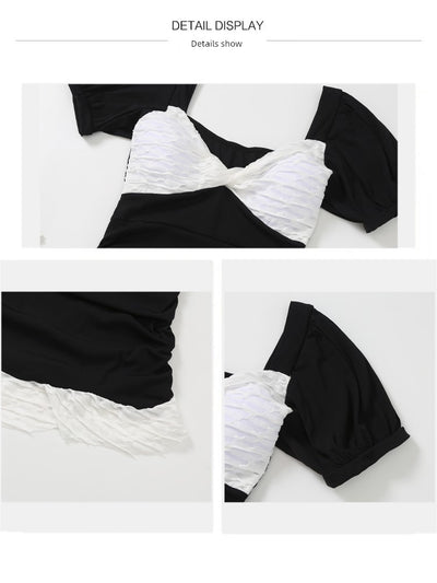 Baignade Gentle Short-Sleeved Underpants One-Piece Swimsuit