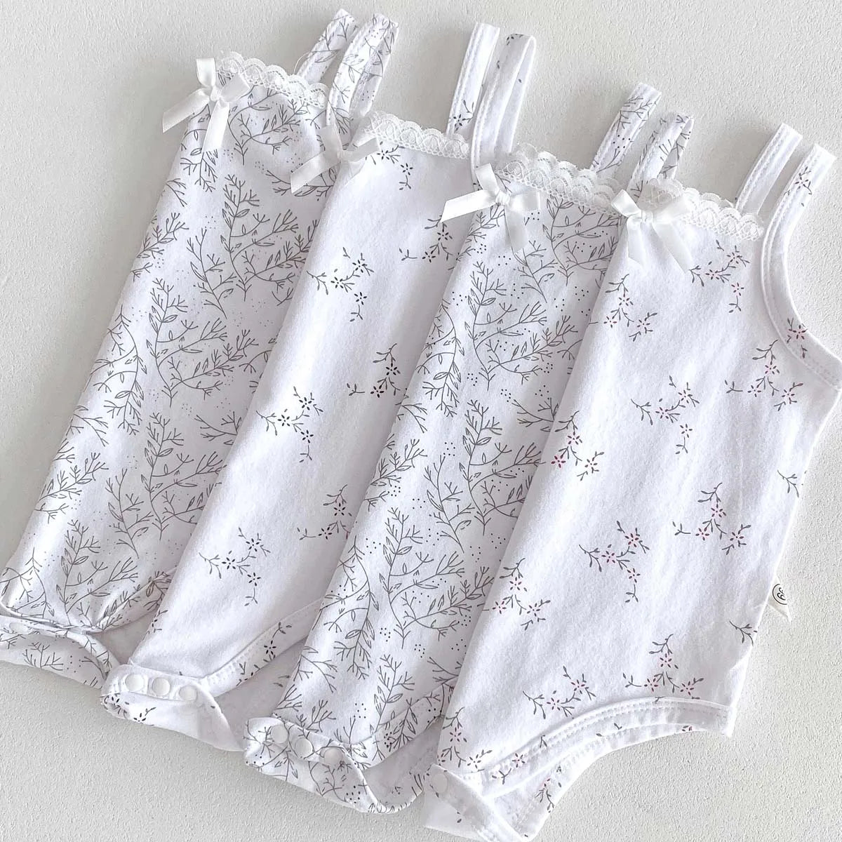 0-2 Years Old Baby Girls Jumpsuit Summer Thin Infant Romper Cotton Floral Prints Baby Sling Clothes