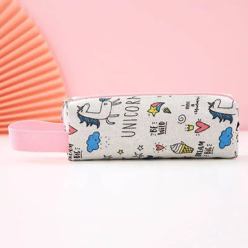 1 Pieces Kawaii Cute Cartoon Animals Pen Pencil Bag School Office Supplies Stationery Receive Tools Makeup Pouch Cosmetics Case
