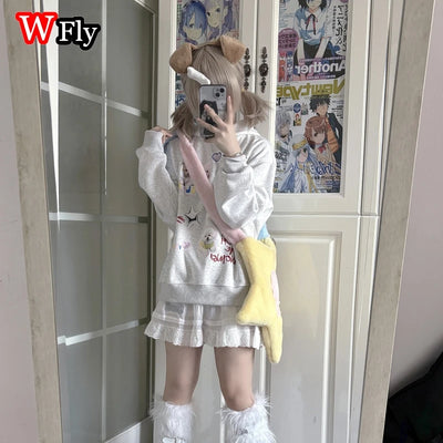 Women’s Harajuku Steampunk Handmade Dog ears and tail Cute Style  Headband Y2K Lolita Subculture Spicy Girls Gothic HairBands