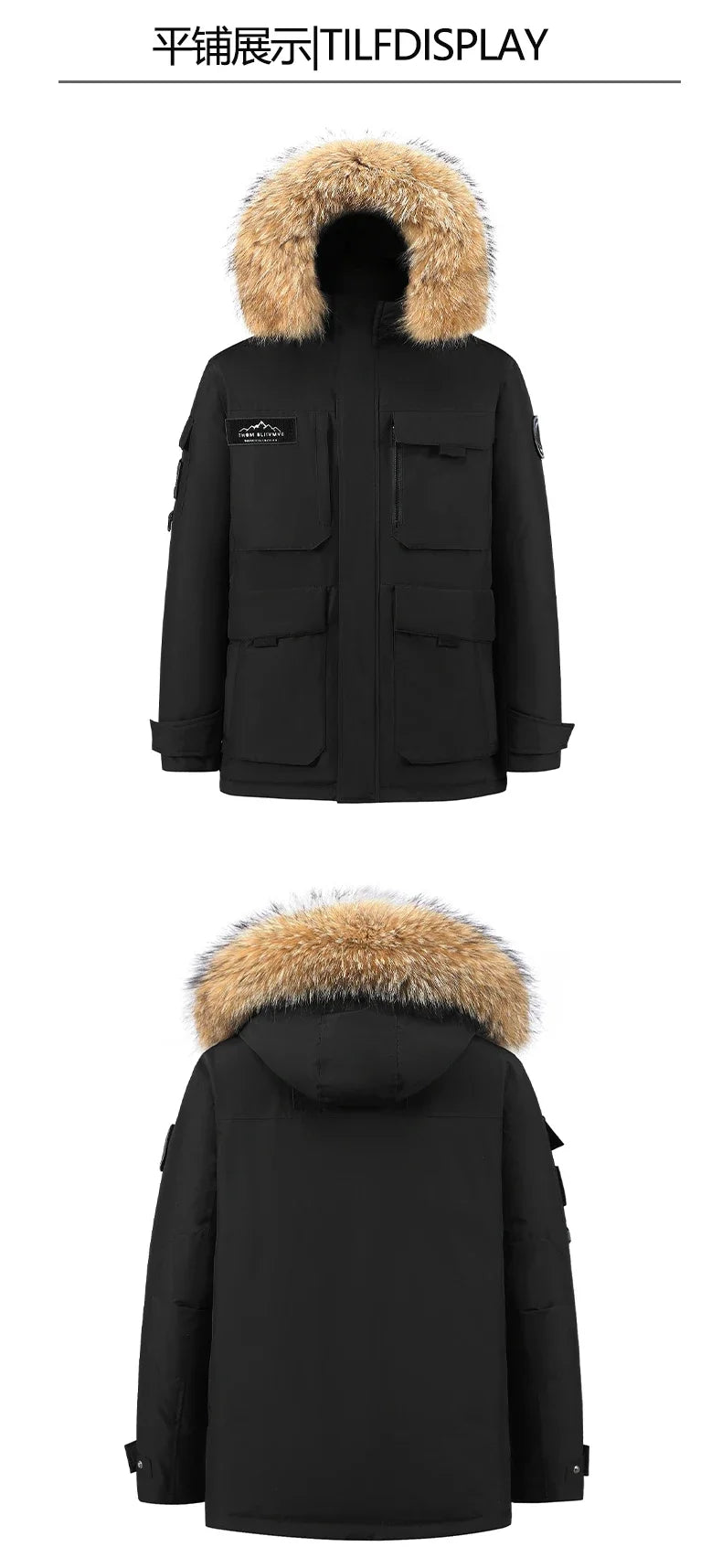 Fashion Parkas Male Casual Warm Down Jackets New Winter Mens Hooded Fur Collar Duck Down Coats High Quality Waterproof Coats