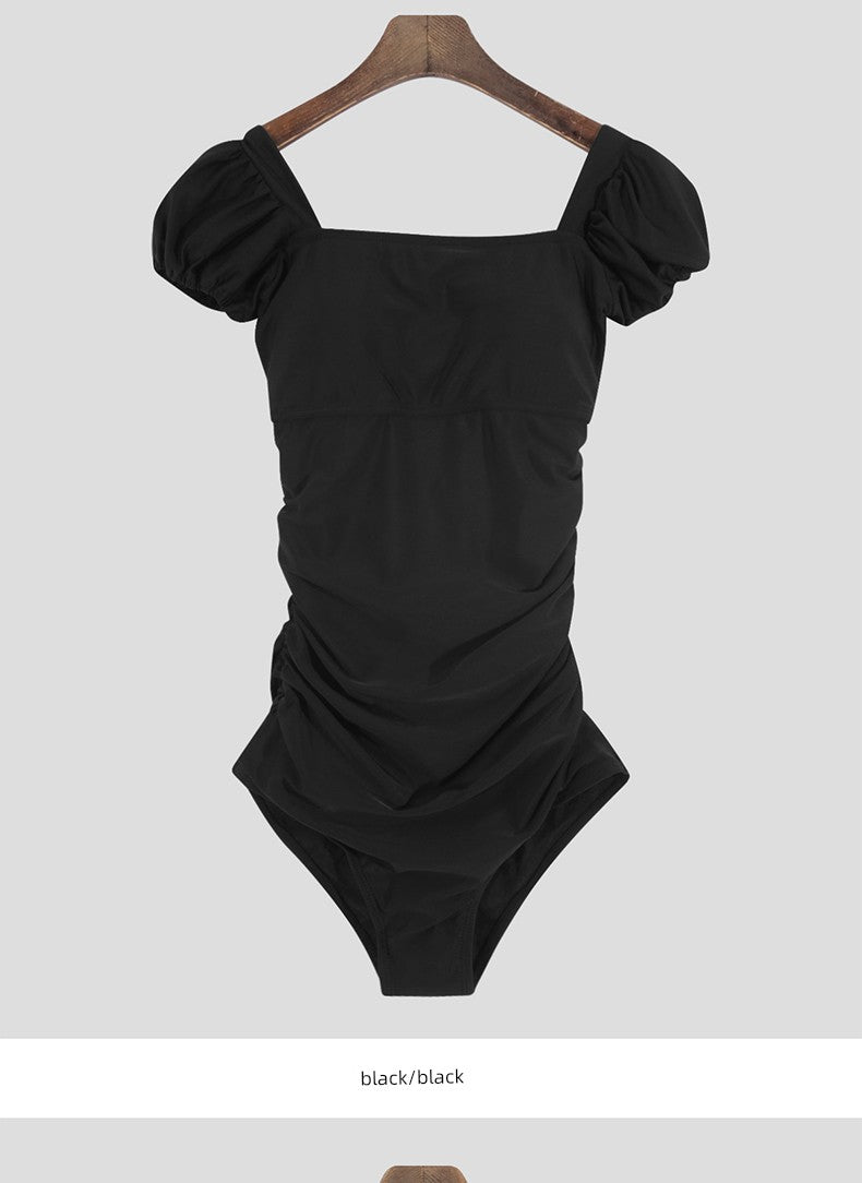 Big Fisherman Open Back Triangle One-Piece Hot Spring Vacation Swimsuit