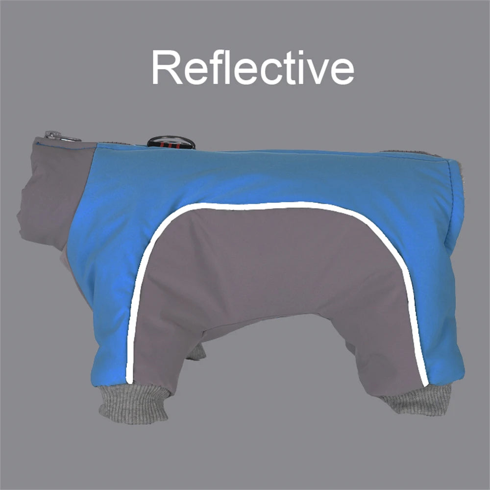 Pet Dog Cozy Clothes For Small Medium Dogs Cats Winter Windproof Puppy Reflective Cozy Jacket Coat Bulldog French Pug Jumpsuit