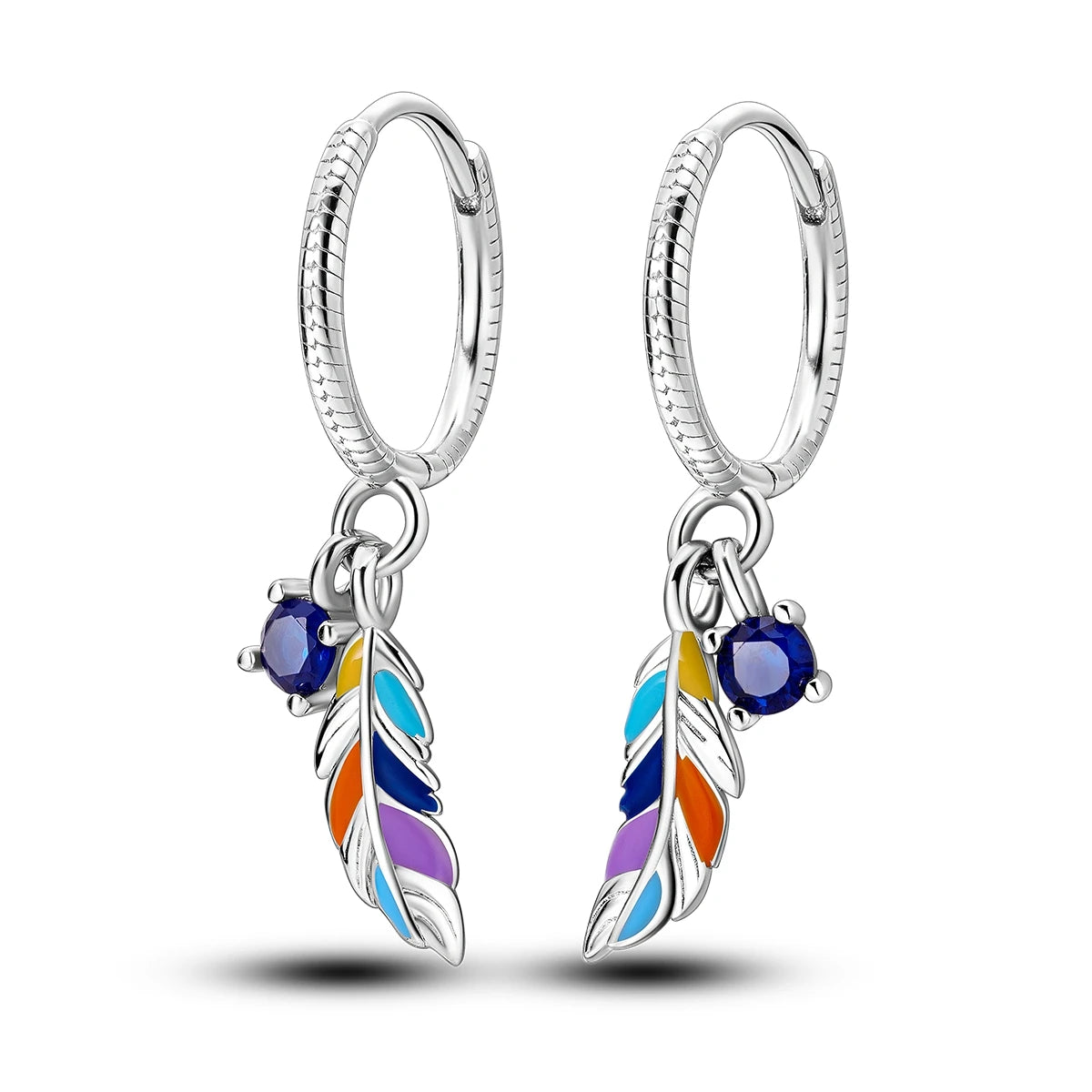 Hot Sale 925 Sterling Silver Heart Earrings Fit Original Charms Hoop Earrings For Women girls Stud Earring Fine Jewelry Gifts