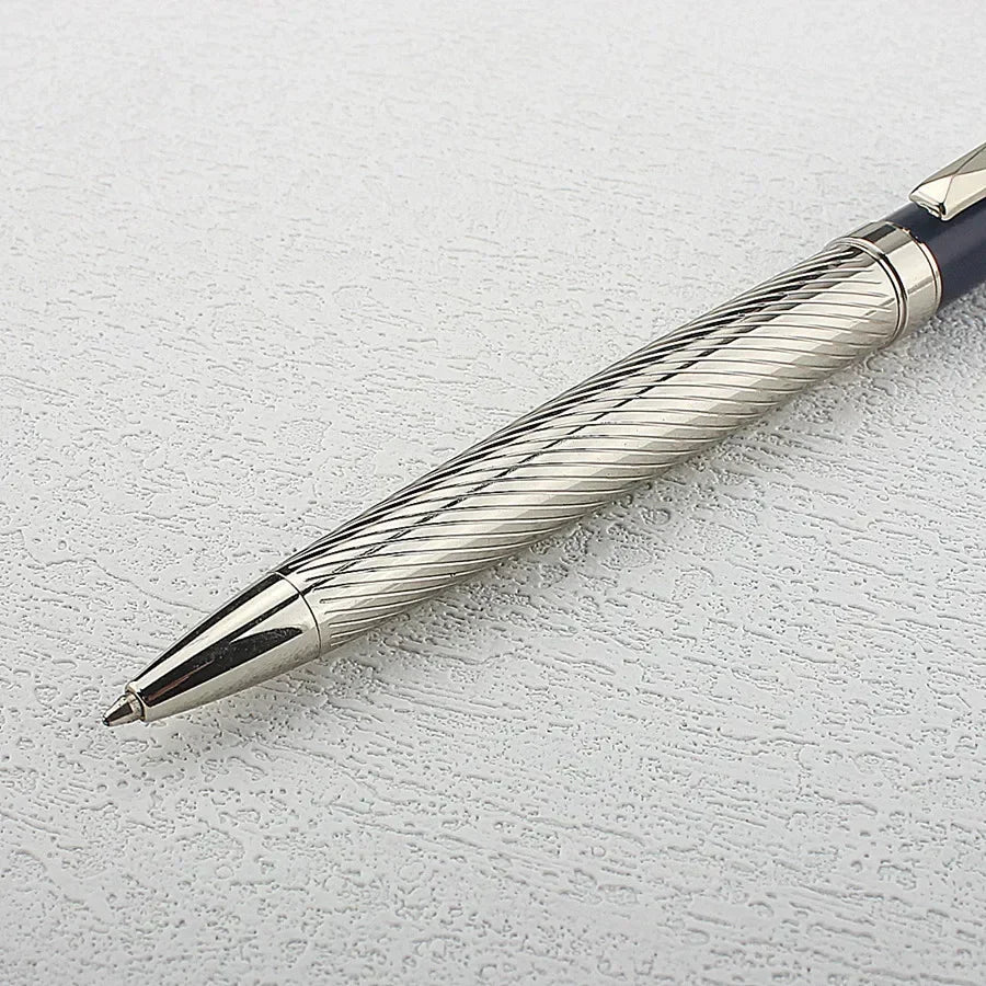 Classic 2003 Twist Ballpoint Pens, Stainless Steel Retractable Ball Point Pen Smooth Gel Ink Roller Ball Pen