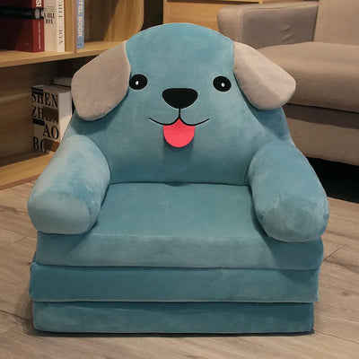 Children Sofa Cute Cartoon Lazy Folding Small Sofa Bed Girl Princess Baby Toddler Dual-purpose Small Child Seat