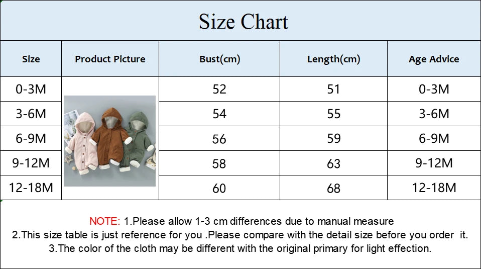 Prowow Cartoon Fox Baby Winter Clothes Romper Jumpsuit For Newborns Zipper Cute Ears Hooded Thicken Infant Overalls For Children