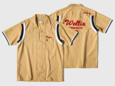 Non Stock Retro Bowling Shirt For Men Embroidery Rockabilly Hawaiian Beach Camp Shirt