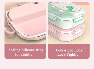 1550ML 316 Stainless Steel Thermal Bento Lunch Box Bag Compartment Microwave Lunch Container Kid Adult Leak-Proof Food Storage