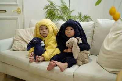 Winter Winter  Baby Romper Boys Girls Zipper Newborn Jumpsuit Cute Hooded Rabbit Pajamas Baby Girl Clothes 1-2 Years