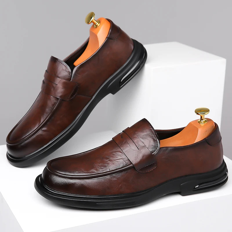High Quality Fashionable Loafers Leather Men Business Formal Casual Leather Shoes Spring Men Soft and Comfortable Leather Shoes