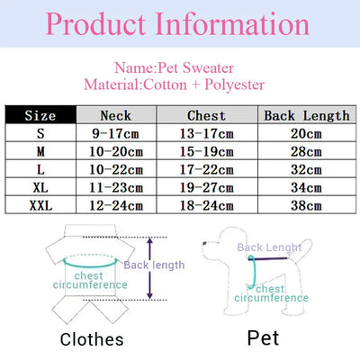 Cat Clothes Gatos Sweater Pet Dog Clothing for Small Medium Puppy  Dogs Cats Winter Warm Coat Teddy Pug  Jacket Soft Vest New