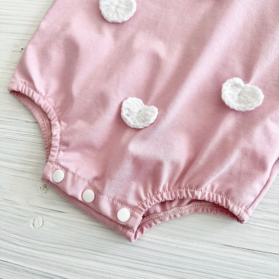 New Summer Infant Short Sleeve Romper Baby Triangle Bodysuit Clothes Baby Girl Jumpsuit Love Cloud Pattern Cartoon Boy 0-18M