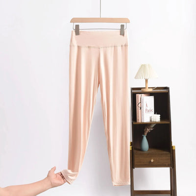 Plus Size Summer Modal Leggings High-Waisted Tummy control Shaping Capris Stretchy Wide-Band Ankle-Length Yoga Sports Pants