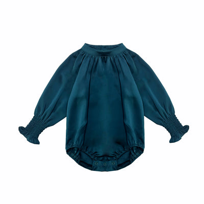 AP Vintage Satin Collection AW25 Girls Satin Dress Maxi Pleated Clothing Set Boys O-neck Sweater Modal Moc Neck