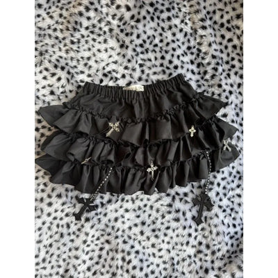Gothic Y2k Elastic Waist Harajuku Y2k Short Skirt