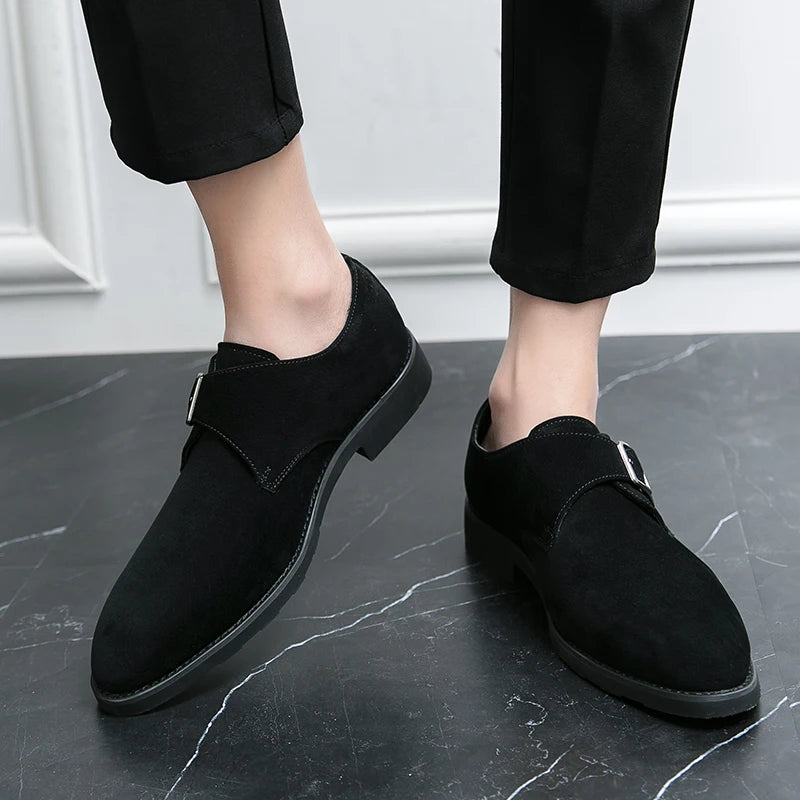 2024 New High Quality Handmade Oxford Dress Shoes Footwear Wedding Formal Italian Shoes Hot Social Office Pointed Suede Loafers