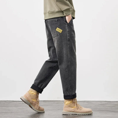 Men's Jeans Baggy Pants Loose Fit Harem Pants For Men Clothing Streetwear Fashion Pockets Patchwork Large Trousers Oversized 42