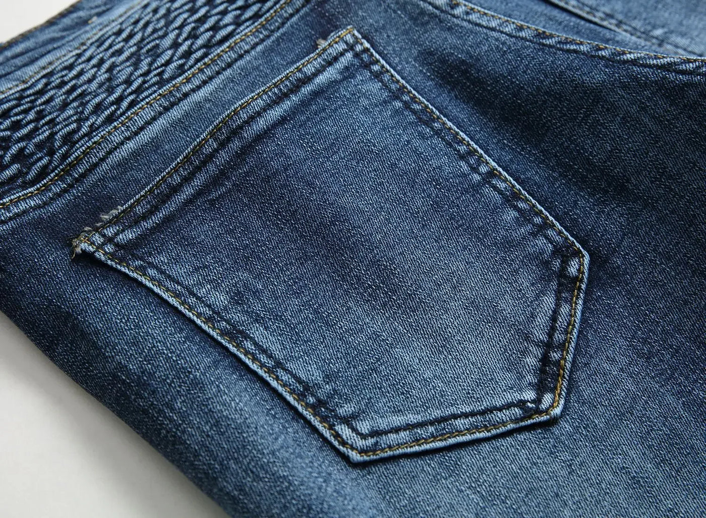 Jeans Men Long Pencil Pants Denim Pant High Waist Slim Fit Simple Zipper Splice Casual Regular Autumn Winter Straight Trousers