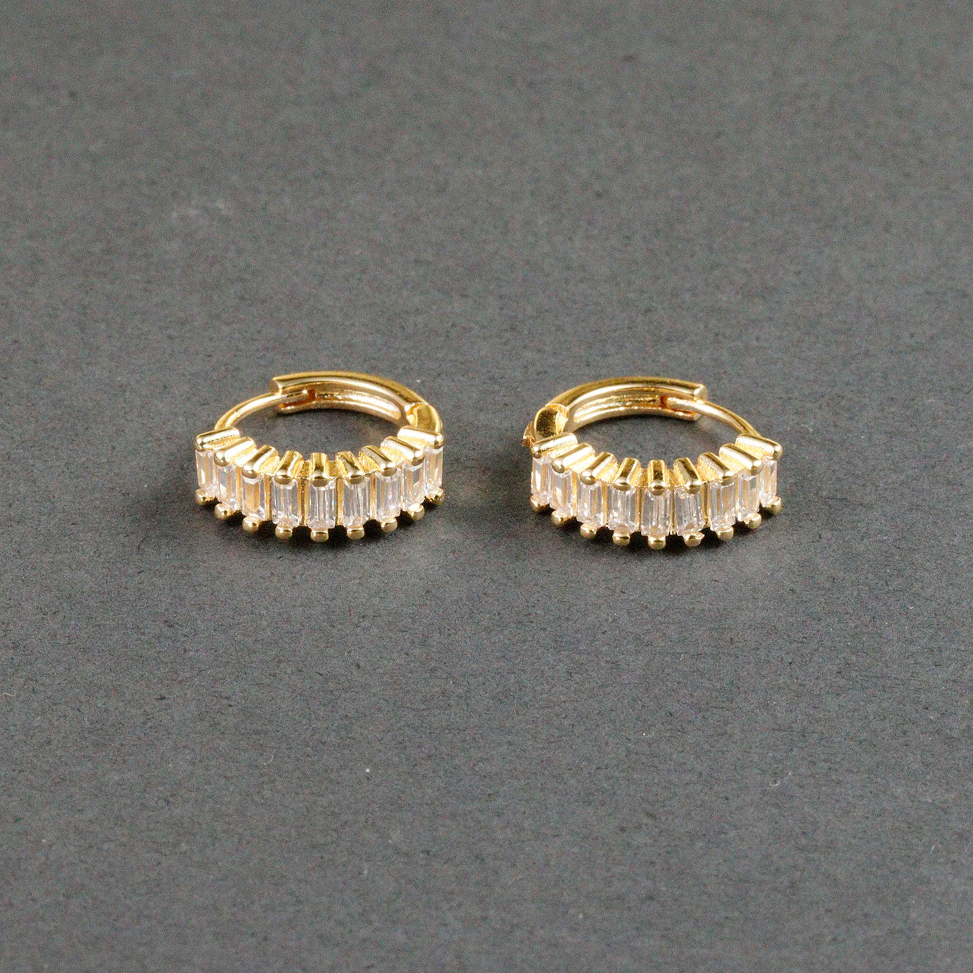 Fashion Multicolor Zircon Crystal Small Hoop Earrings Women Stainless Steel Flower Square Cartilage Earring Piercing Jewelry