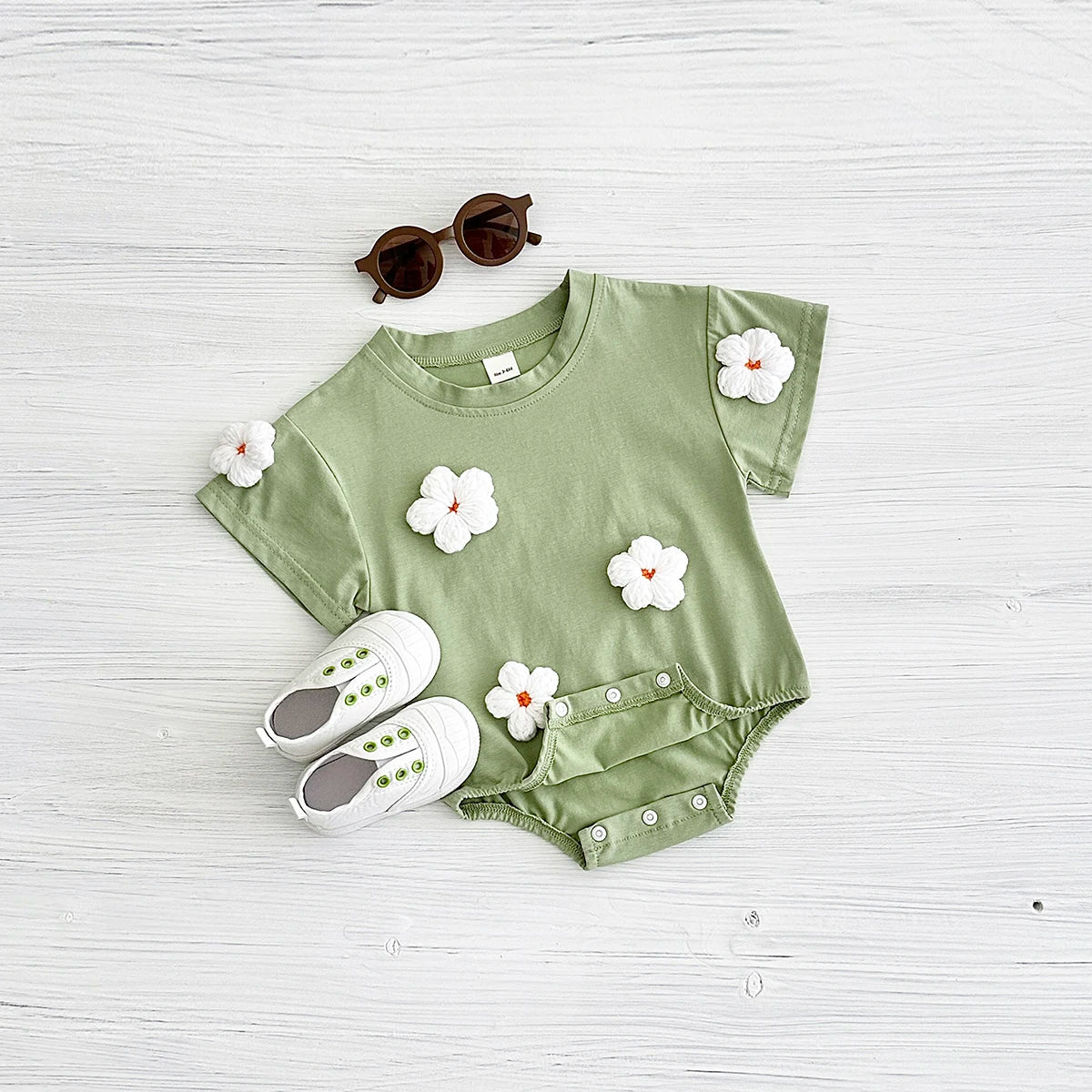 New Summer Infant Short Sleeve Romper Baby Triangle Bodysuit Clothes Baby Girl Jumpsuit Love Cloud Pattern Cartoon Boy 0-18M