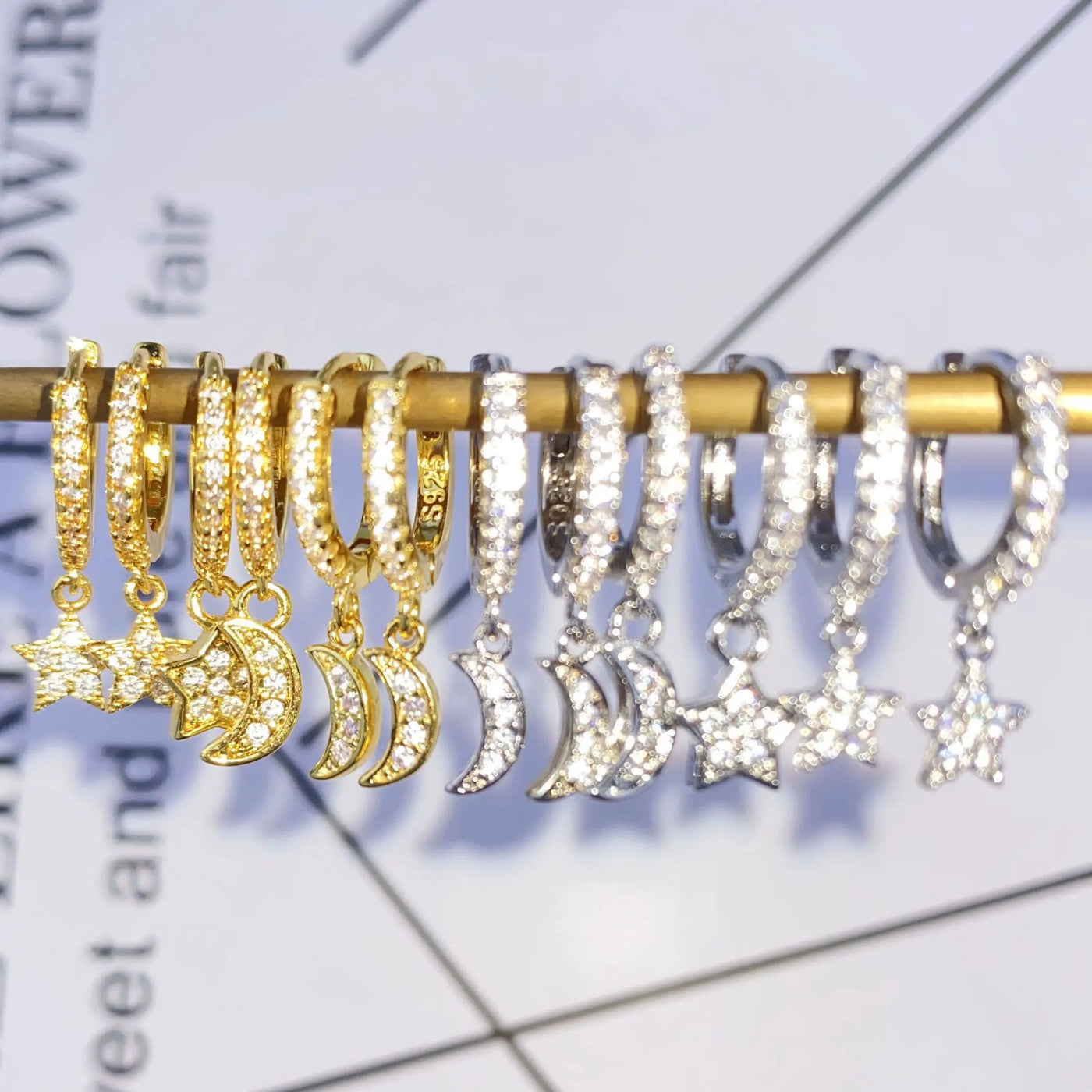 925 Sterling Silver Needle Little Huggies Hoop Earrings for Women Tiny Crystal Zirco Pendant Cartilage Earrings Piercing Jewelry