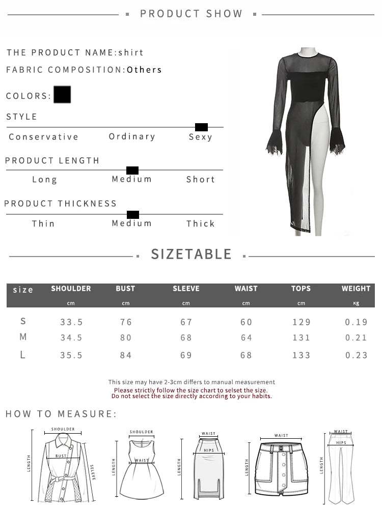 Nibber Irregular Hem t-Shirt Women Patchwork Sexy o-Neck Flared Sleeves Summer Daily Fashion Midnight Skinny Hottie Long Tops