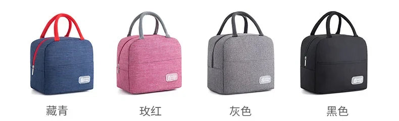 Functional Pattern Cooler Lunch Box Portable Insulated Canvas Lunch Bag Thermal Food Picnic Lunch Bags For Women Kids