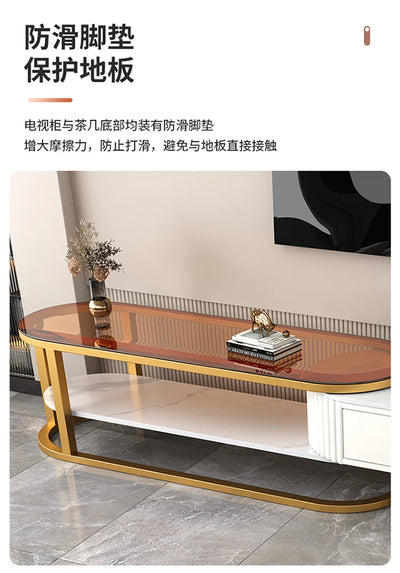 Nordic Aesthetic Coffee Table Living Room Light Luxury Designer Clear Unique Side Table Modern Simple Mesas Bajas Furniture