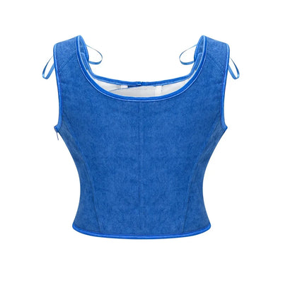 Women's Retro Lace Up Corsets with Straps Steampunk Bustier Crop Top Women Body Shaper Slimming Vest