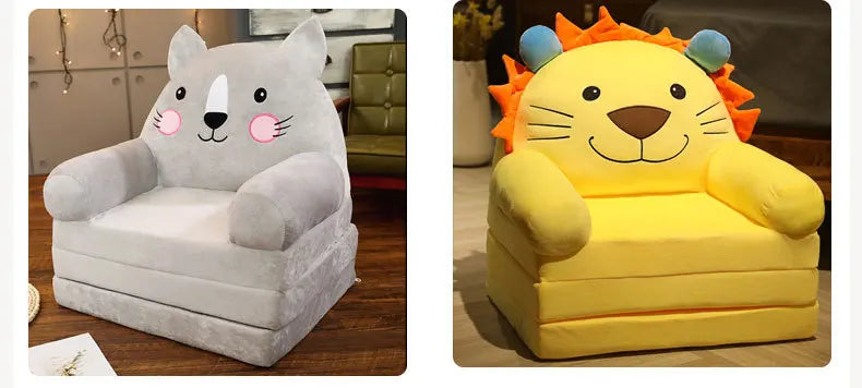 Children Sofa Cute Cartoon Lazy Folding Small Sofa Bed Girl Princess Baby Toddler Dual-purpose Small Child Seat