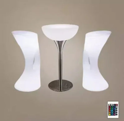 NewOut Door Use Led Illuminated Bar Cocktail Table Rechargeable Bar Plastic Table Lighted Up Coffee Table Ktv Disco Party Supply