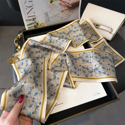 2025 Horse Print Skinny Ribbon Women Scarf Fashoin Hair Hand Wirst Folard Neck Tie Lady Headband Scrunchie Echarpe Silk Scarves