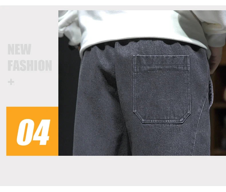 New Style Spring Summer Black Blue Cargo Jeans Men Streetwear Denim Jogger Pants Male Baggy Harem Jean Trousers Large Size M-8XL