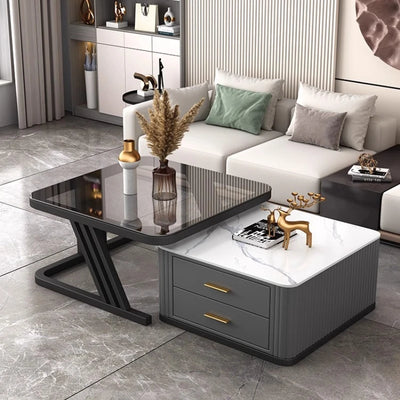 Nordic Aesthetic Coffee Table Living Room Light Luxury Designer Clear Unique Side Table Modern Simple Mesas Bajas Furniture
