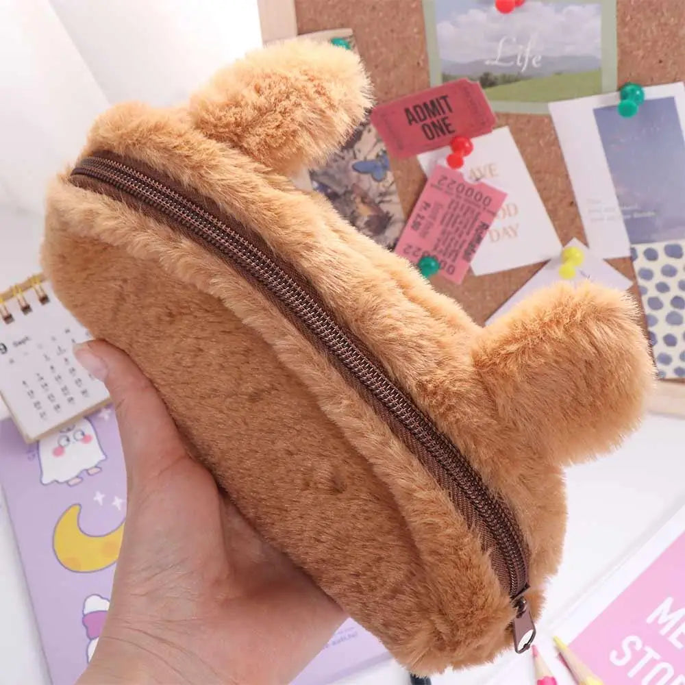 Cute Capybara Pencil Case for Boy Girl Large Storage Pencil Box School Accessories