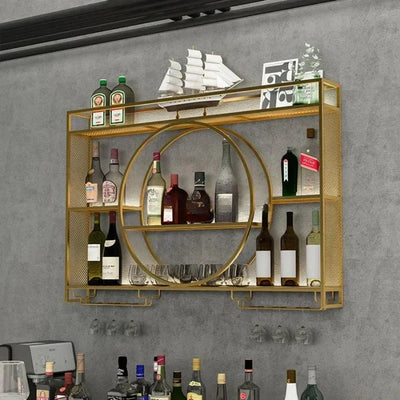 Wall Mount Wine Rack Bottle Wine Bar Cabinet Holder Adapt Single Miniature Black Cup Glass Storage Wine Cabinet Decor Szafeczki
