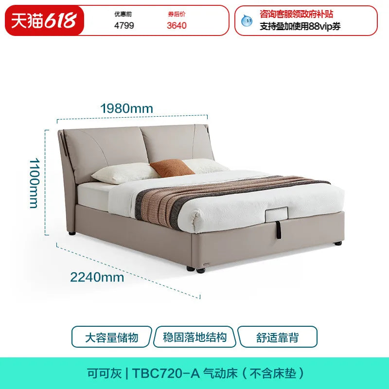 Queen Princess Bed Modern Simple Headboards Frame Sleeping Unique Salon Bed Designer Princess Trendy Beliche Home Furniture