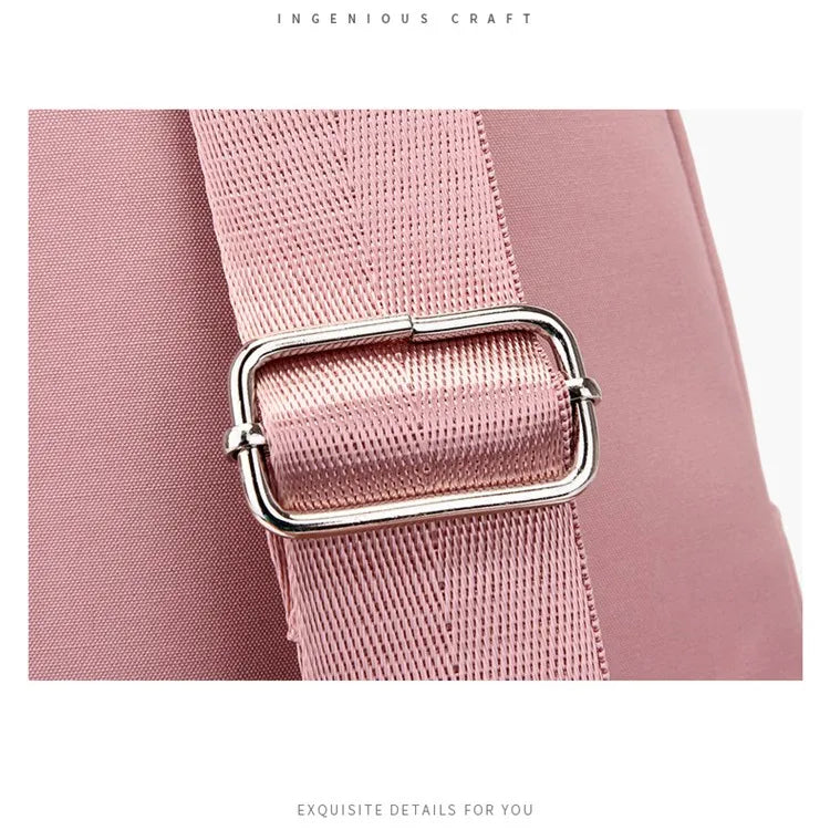 Women Chest Bag Simple Ladies Crossbody Bag Small Sling Backpack Fashion Large Capacity Waterproof Sling Bag with Headphone Jack