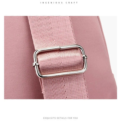 Women Chest Bag Simple Ladies Crossbody Bag Small Sling Backpack Fashion Large Capacity Waterproof Sling Bag with Headphone Jack
