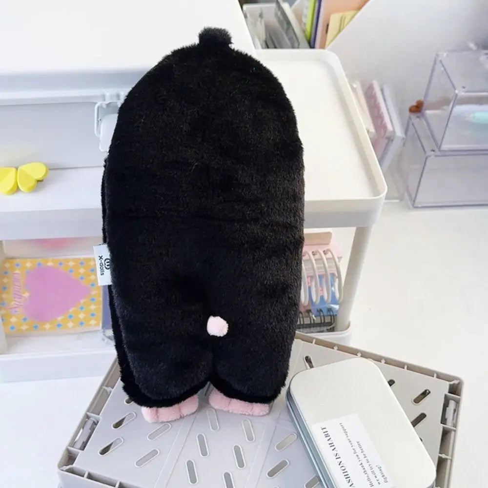 3D Mole Pencil Case Plush Cute Stationery Storage Bag Large Capacity Dirty Resistant Stationery Case Middle School Student