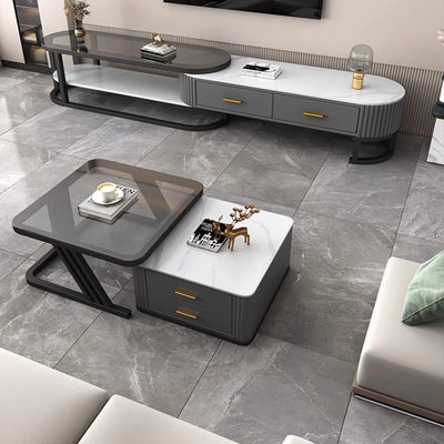 Nordic Aesthetic Coffee Table Living Room Light Luxury Designer Clear Unique Side Table Modern Simple Mesas Bajas Furniture