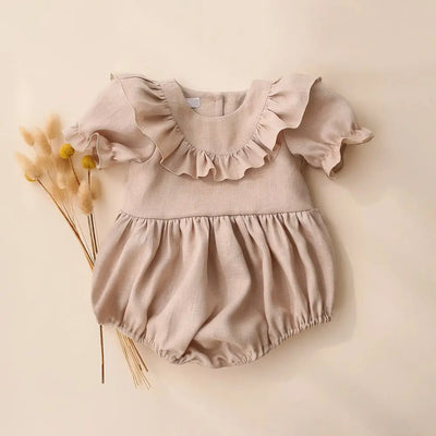 Plaid Baby Girl Jumpsuit Cotton Infant Baby Girl One-piece Playsuit Newborn Clothes Summer
