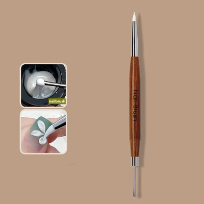 1/2/3Pcs Double Head Nail Art Brush Spatula Poly Nail Gel Pen Manicure Tip Extension Acrylic Builder Accessory Rod Tool