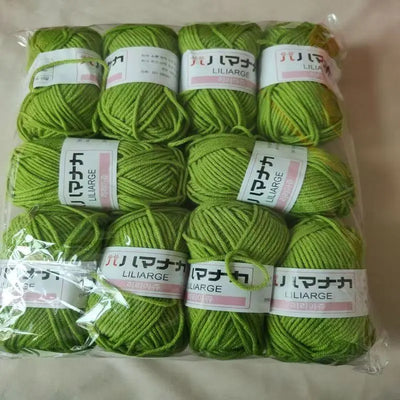 Soft Milk Cotton Knitting Yarn Set Multi Color Handmade Knitting Cotton Yarn For DIY Crochet Scarf Sweater Hat Doll Craft